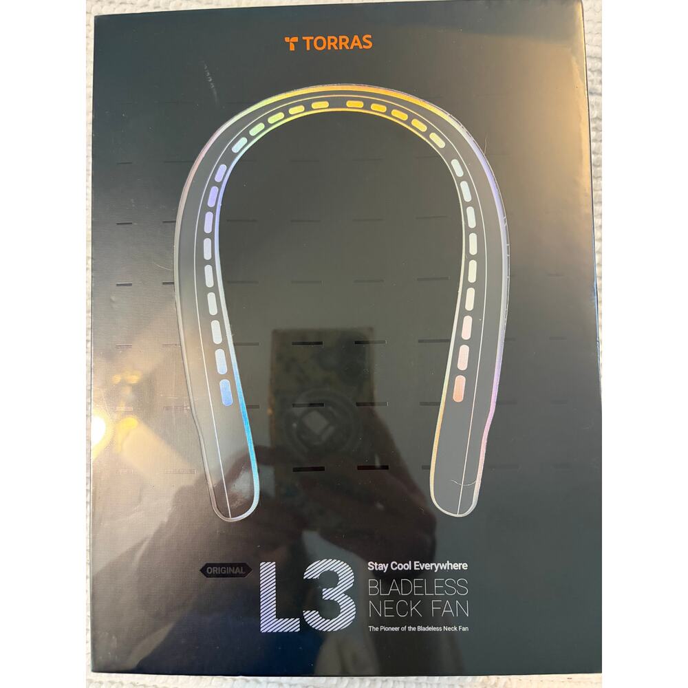 Torras L3 Bladeless Neck Fan Rechargeable Hands-Free Portable Cooling Fan Black